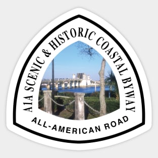 A1A Scenic & Historic Coastal Byway All-American Road trail marker Sticker